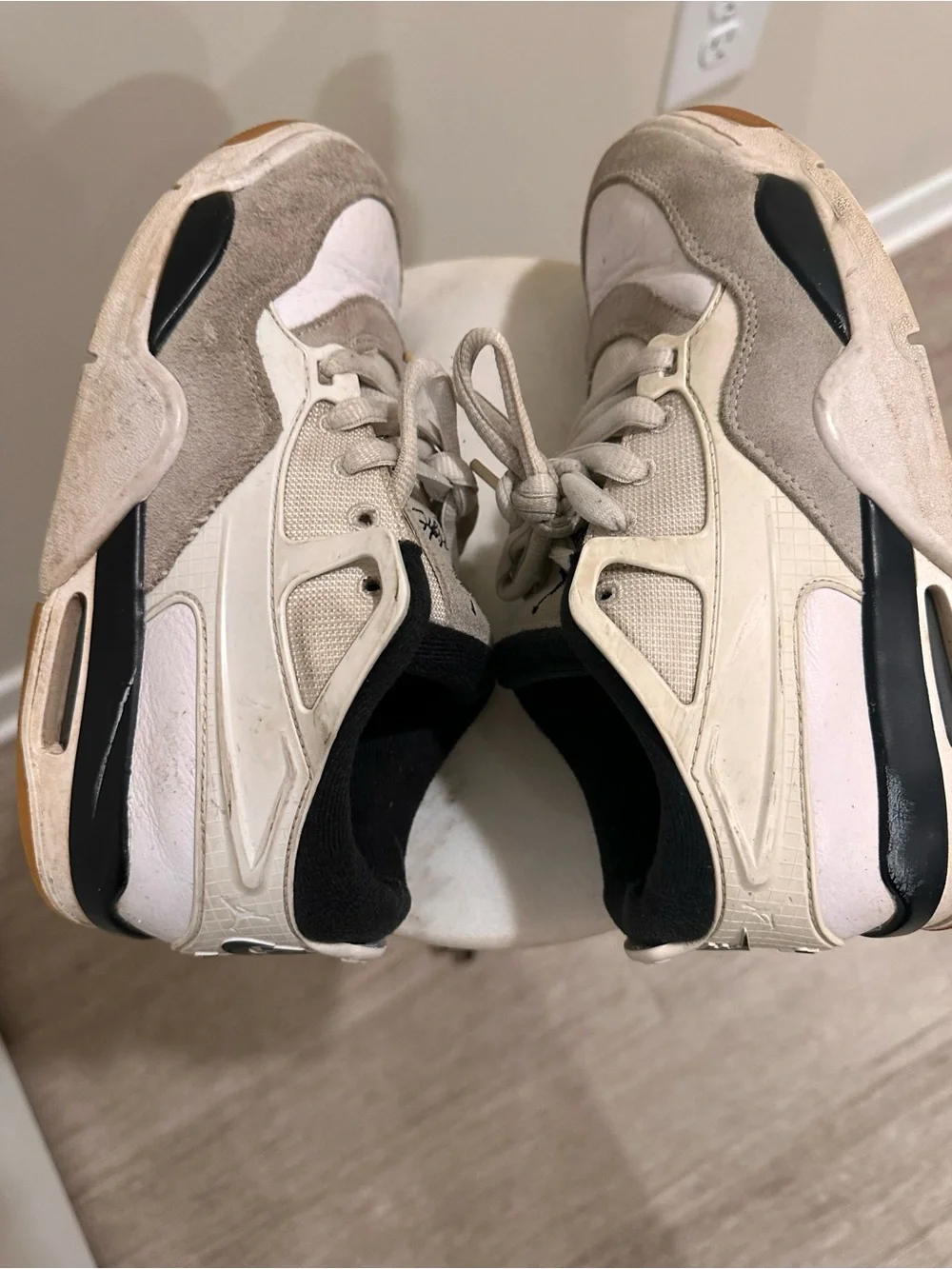 Jordan Kids White, Black & Gray Athletic Sneakers